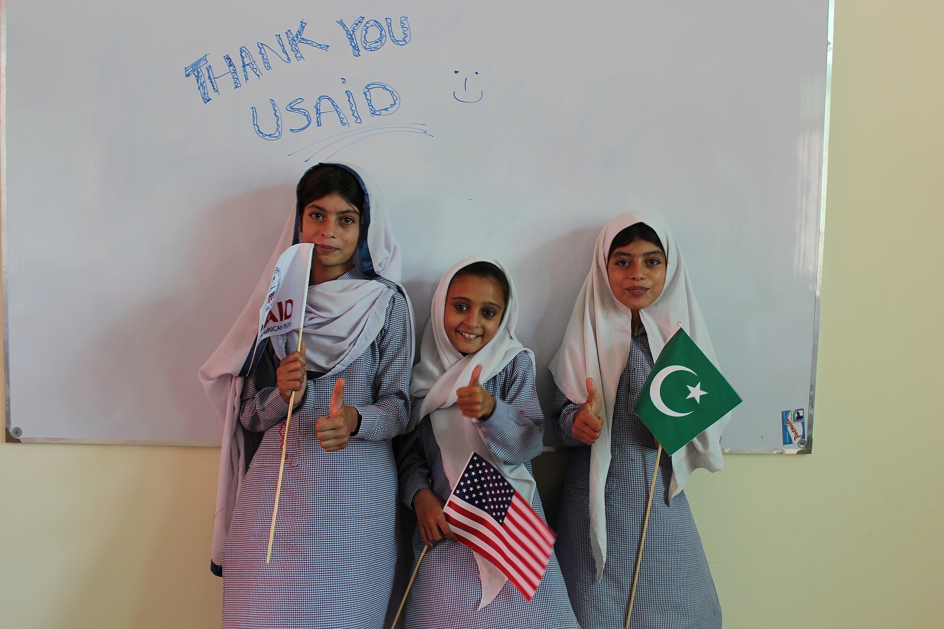 Students in a classroom in Fateh Jhang, Pakistan